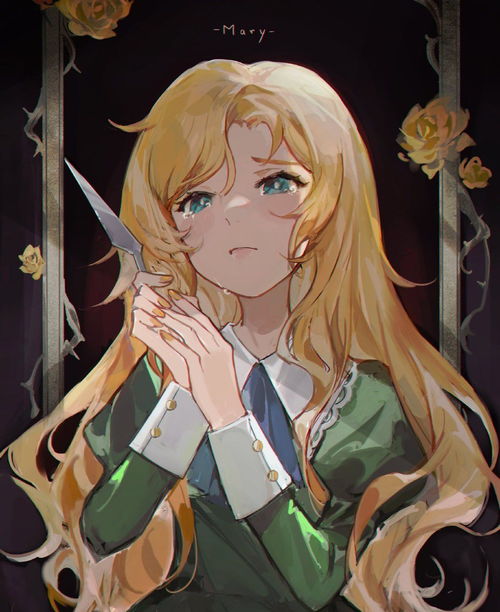 风格浓郁的二次元美少女同人插画,人物就像水晶拼合似的美