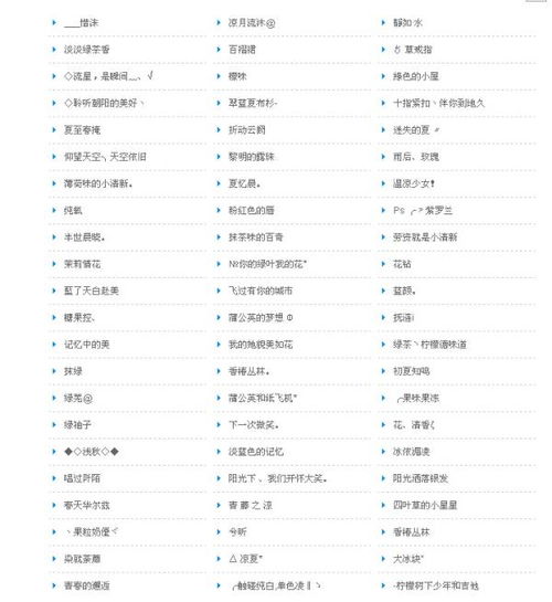 八字以内的qq昵称,女生,小清新