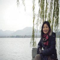 中年精致女人头像风景