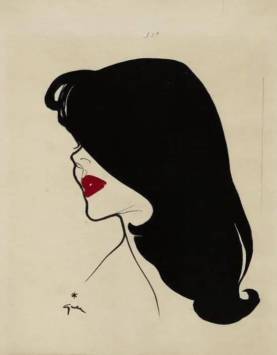 dior传奇御用插画师renegruau,用单线勾画极致魅影