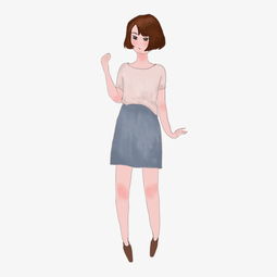 手绘漂亮短发美女图片素材其他格式下载动漫人物大全