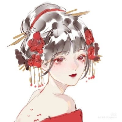 古风动漫女头今宵梦醒,归人仅我