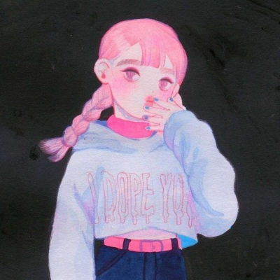 女生插画手绘头像,仙气十足的小妹子