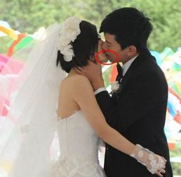 明星结婚亲亲,张杰亲到下巴,林心如一脸小娇羞