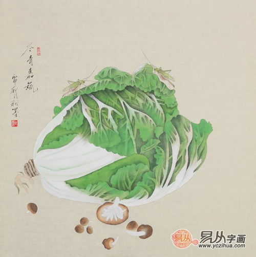餐厅墙上挂什么画好,日日生财白菜图少不了