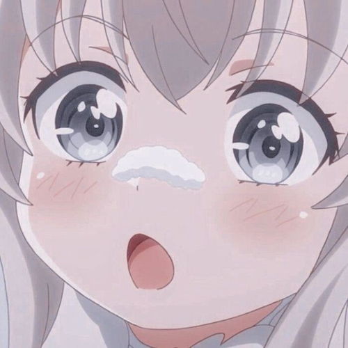 灰白头像女生卡通人头像