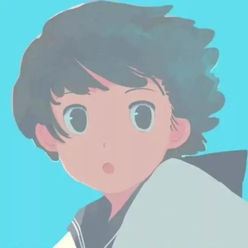 动漫女头蓝色系手绘女生头像壁纸