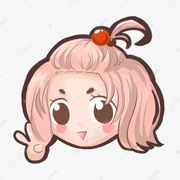 彩色手绘可爱小女生头像元素素材图片免费下载千库网