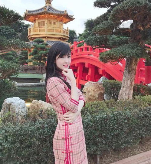 53岁周慧敏穿格子旗袍,身姿窈窕不输当年,健身照像少女