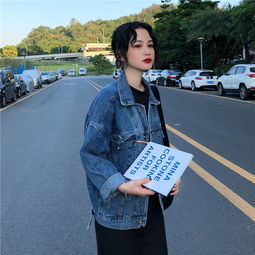 ins2019春秋新款宽松短款bf风牛仔褂外套女韩版牛仔服上衣百搭潮