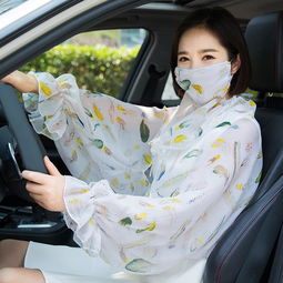 防晒披肩女夏季开车防晒衣女骑车防紫外线护颈口罩分体丝巾围巾