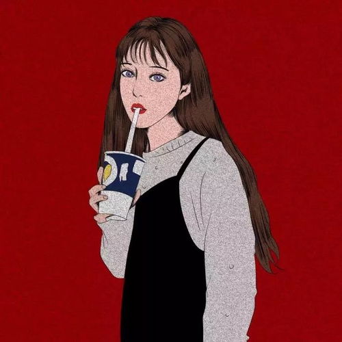 手绘女头像