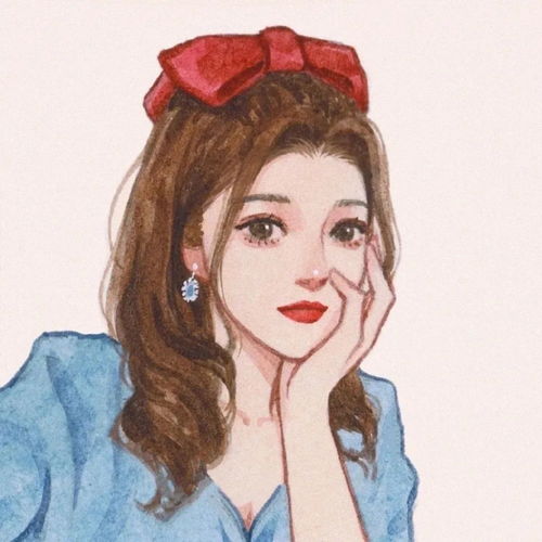 甜美女生手绘头像先遇见自己再遇见别人