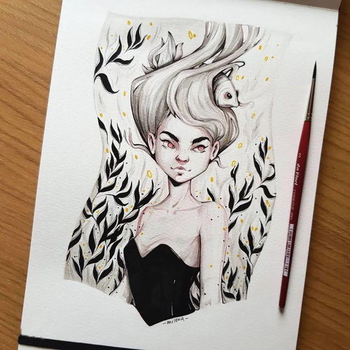 暗黑风女生插画有喜欢这个味道的吗