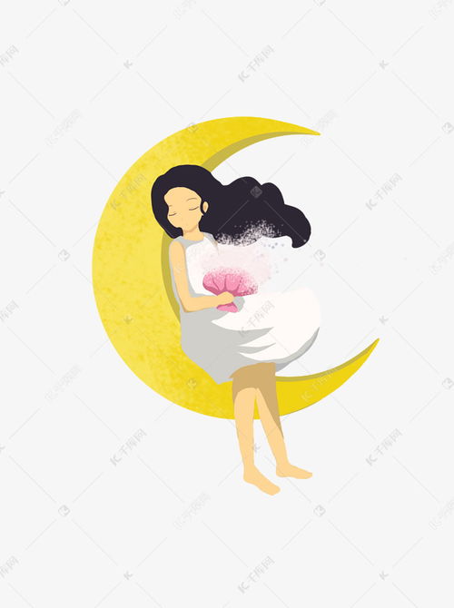 卡通可爱抱着一束花的女孩可商用元素素材图片免费下载千库网