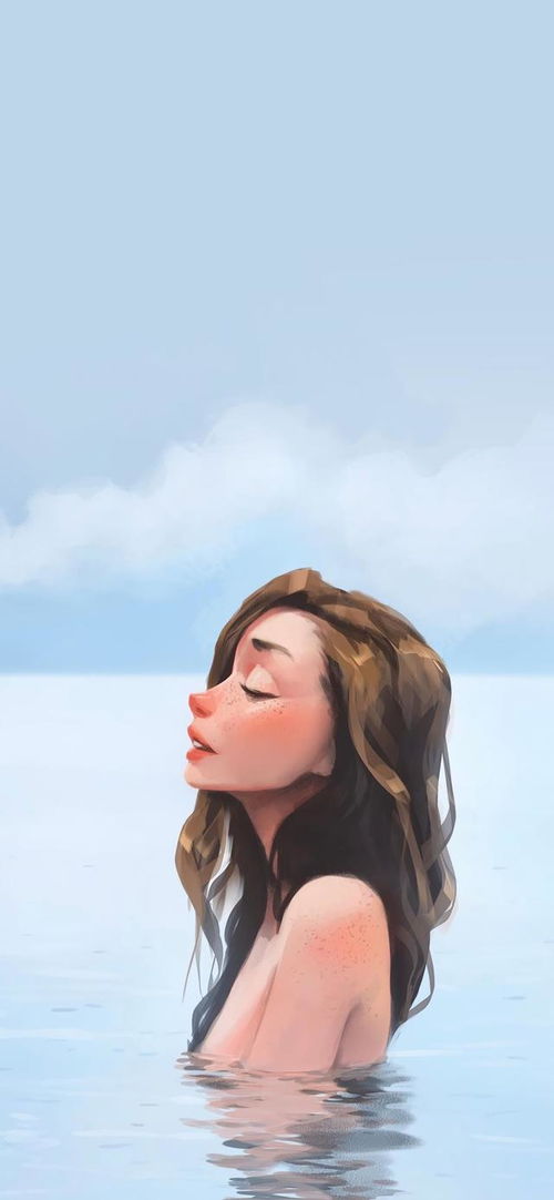 动漫风插画壁纸,阳光下的女孩,温柔又迷人