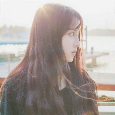 长发清新女生头像唯美漂亮长发侧脸头像