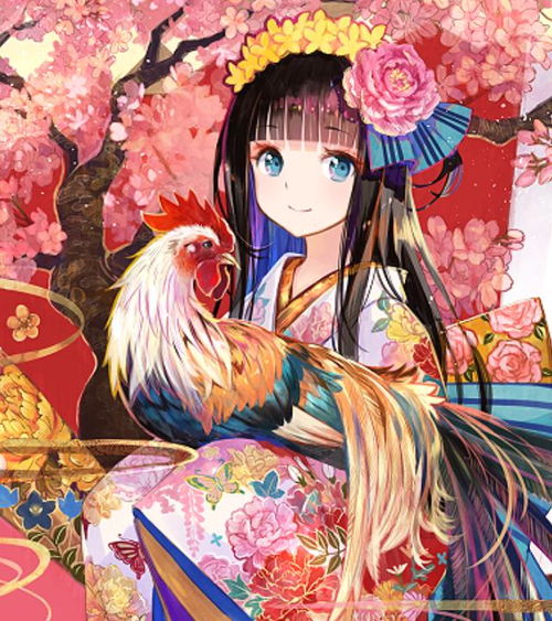 二次元和风美图气质极佳,光彩照人的和服美少女,真漂亮