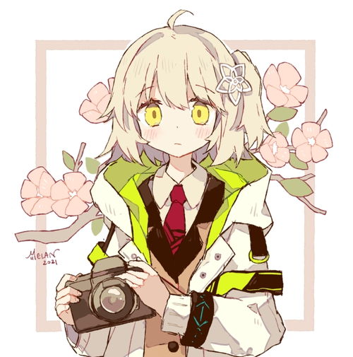 含鹿的女生头像少女
