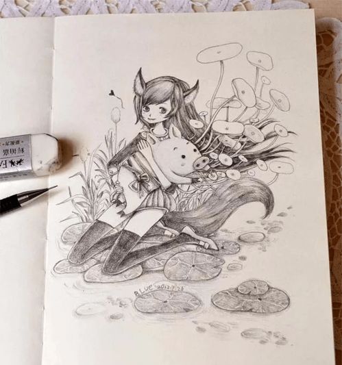 水彩画手绘少女心爆棚的水彩插画