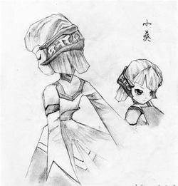 龙葵人物头像素描在那里