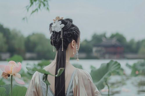 美丽女生背影旅行摄影图摄影图
