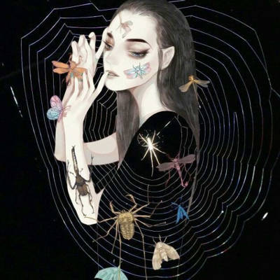 诡异重口动漫女生头像病娇图片很血腥又唯美的油画