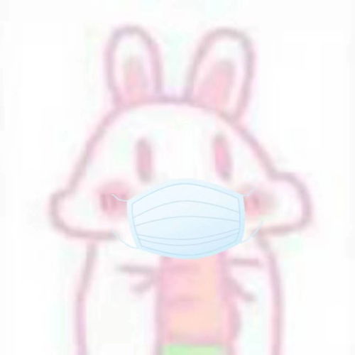 卡通女生头像萌兔子口罩