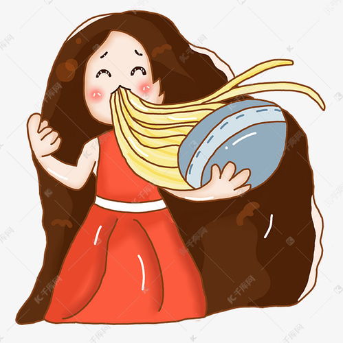 吃货的女生卡通形象素材图片免费下载千库网
