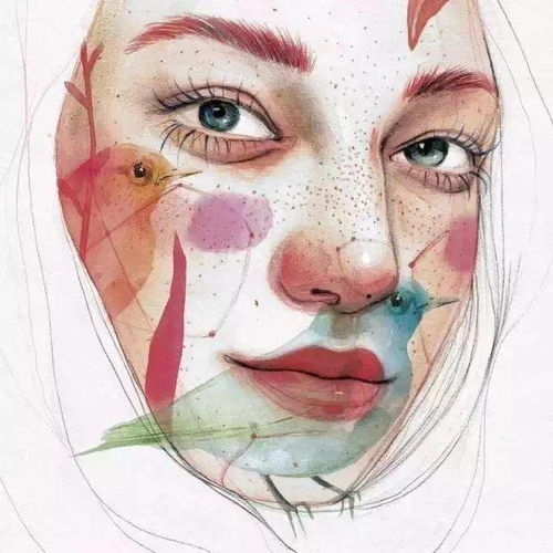 时装画灵感西班牙85后插画家anasanto,细腻水彩笔触记录自然的仙气少女