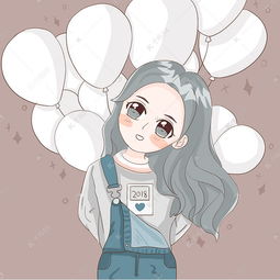 手绘小清新小女孩插图素材图片免费下载千库网
