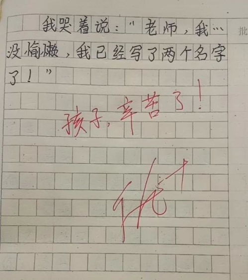 小学生写作文自爆名字,网友纷纷同情,痛批孩子爸
