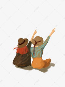 彩绘女孩人物插画设计素材图片免费下载千库网
