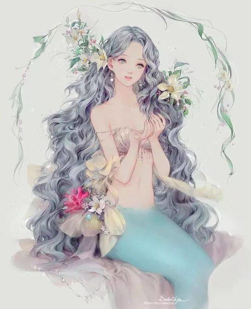 五官精致,皮肤通透,自带一股仙气的女孩插画
