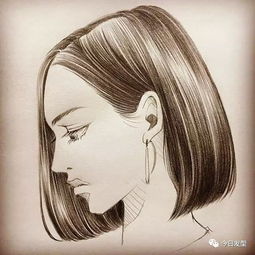 手绘头像短发女生头像发型