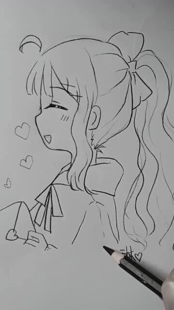 教你画动漫女生侧脸