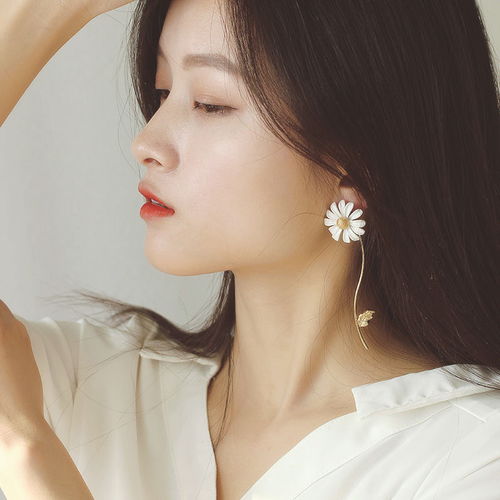 原创设计高级感雏菊耳环项链女锁骨链ins潮简约气质百搭网红耳钉