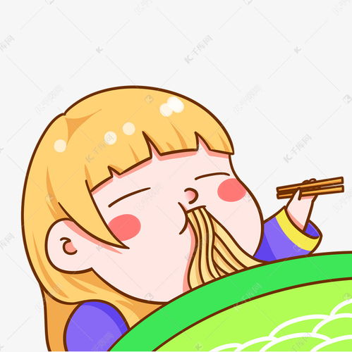 吃货女生吃拉面开心素材图片免费下载千库网
