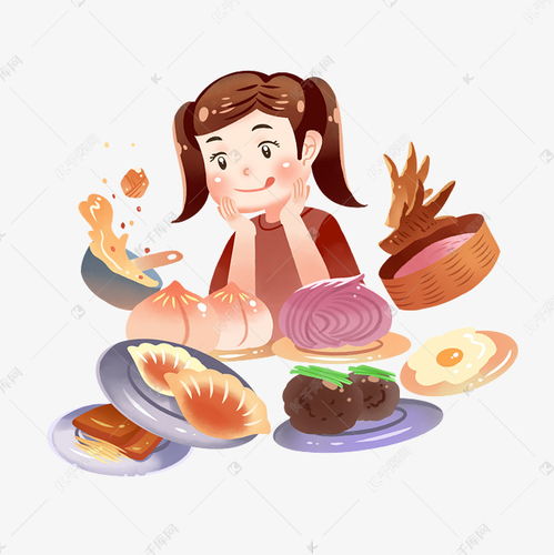 可爱女孩吃货素材图片免费下载千库网
