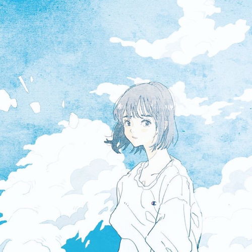 蓝色系女生动漫头像
