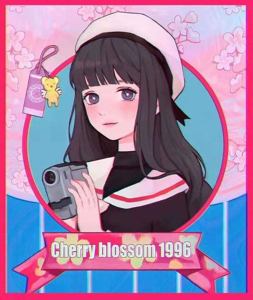 彩绘插画女生头像图片周运