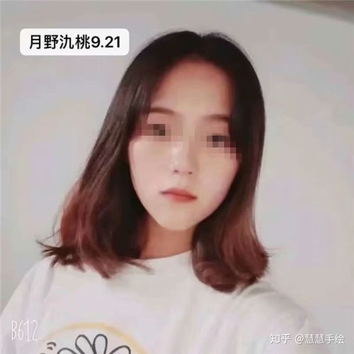 手绘头像女可爱短发侧面手绘头像女生唯美简约手绘头像女