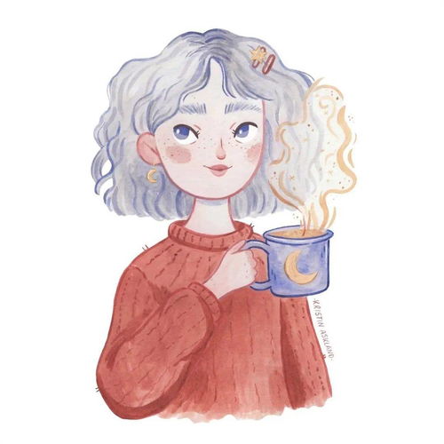 水彩插画温馨治愈的手绘小插画
