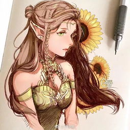 哇哦一波素描动漫美女强势来袭,这个画风给满分