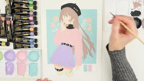 治愈系女生插画手绘教程