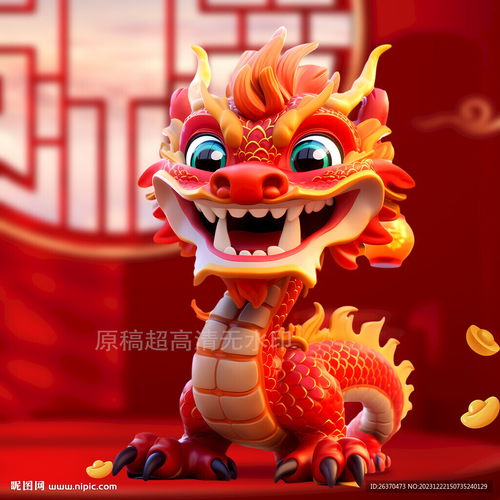 龙年卡通吉祥物设计图