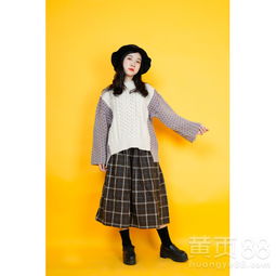 拼接麻花宽松款女式bf风毛衣针织衫半高领