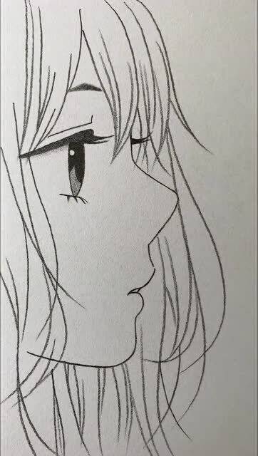 画美丽的动漫女孩侧脸,看一遍就可以学会
