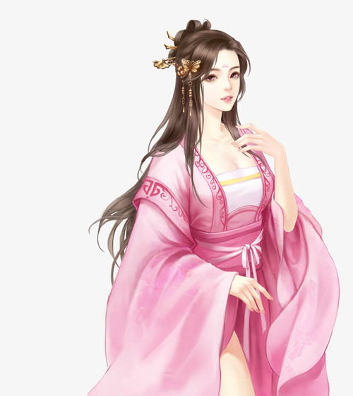 粉色古风美女高清素材平面电商创意素材png素材素材