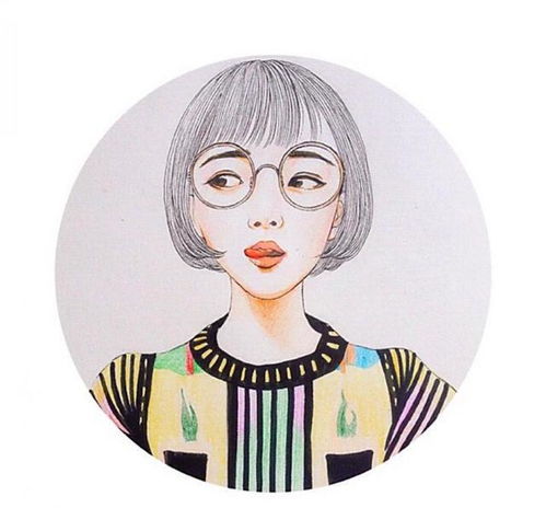 微信手绘头像女短发动漫